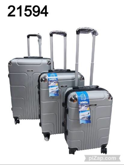 Imagen de VALIJAS EN SET X3 RUEDAS DESMONTABLES SILVE 2.25